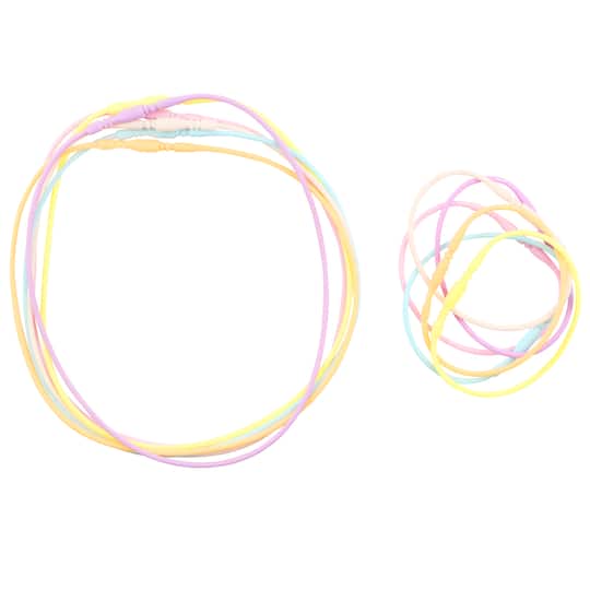 Pastel Mix Silicone Bracelets &#x26; Necklaces by Creatology&#x2122;, 12ct.